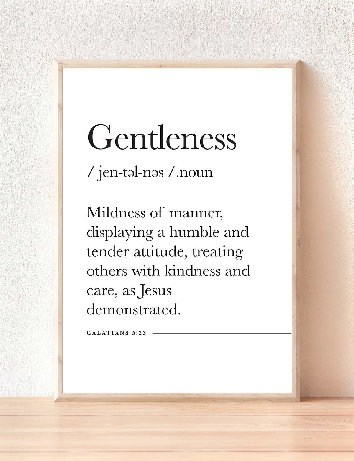 Gentleness Galatians 5 22 Christian Scripture