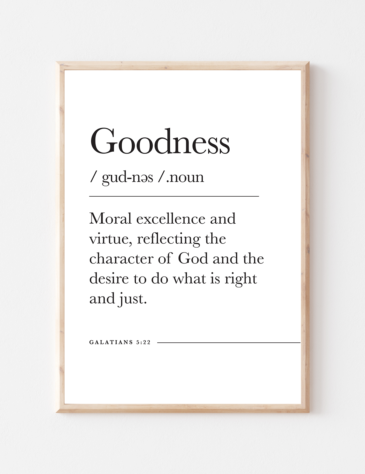Goodness Galatians 5 22