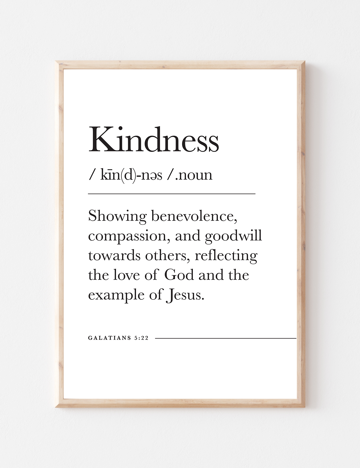 Kindness Galatians 5 22