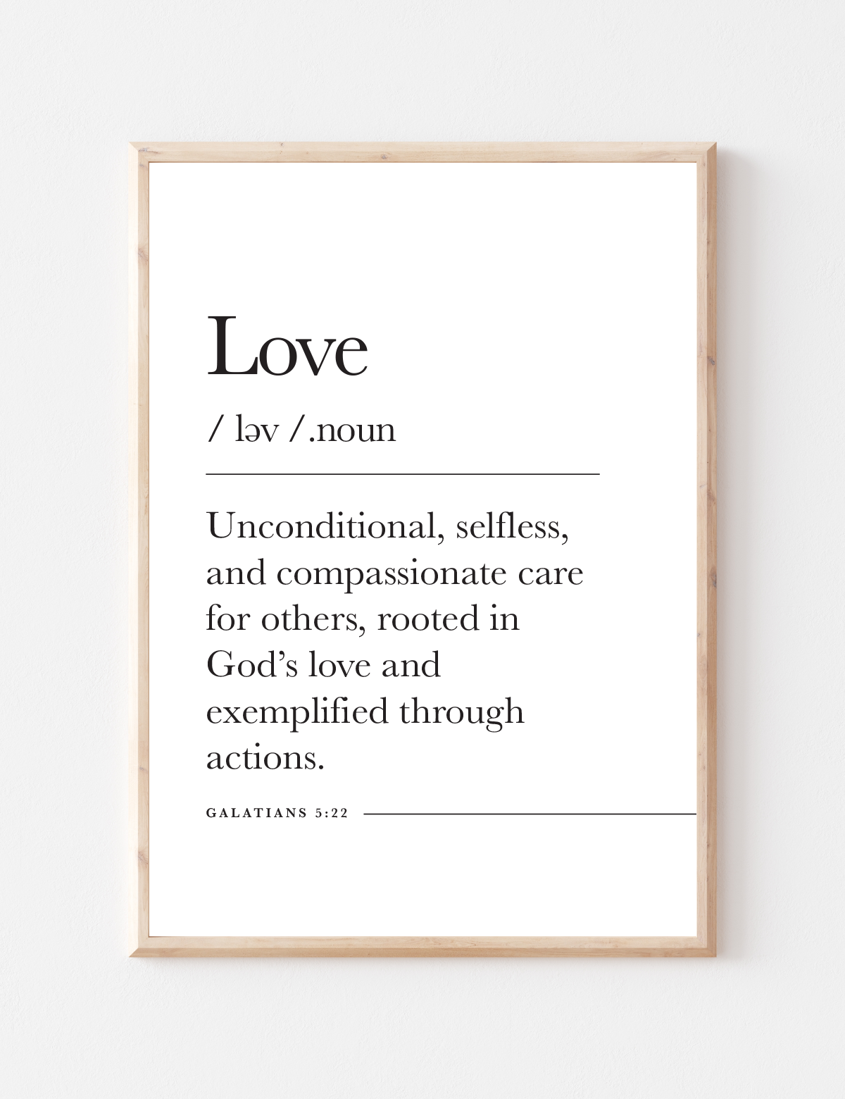 Love - Galatians 5 22