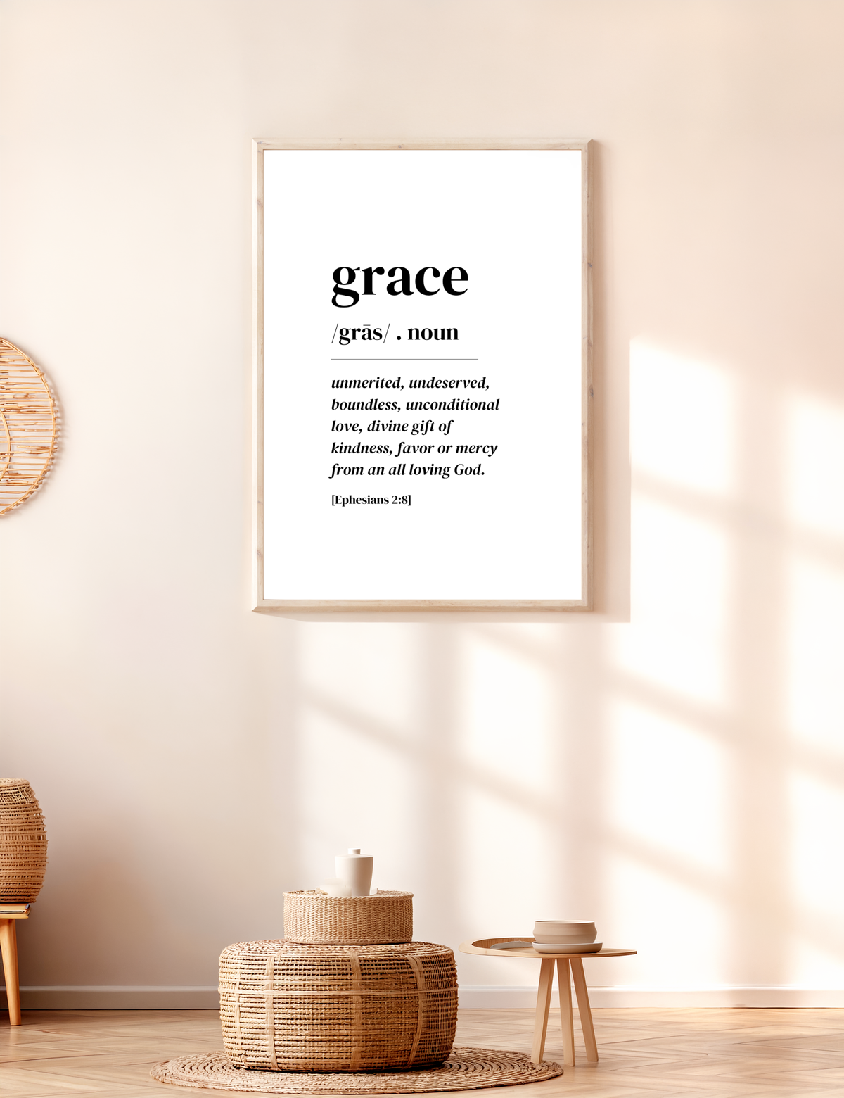 Grace Christian printable wall art Ephesians 2:8