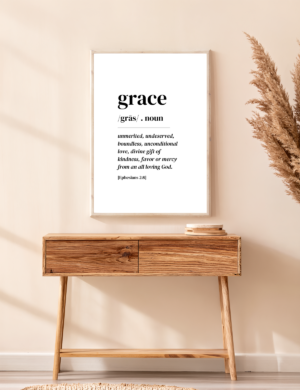 Grace Christian printable wall art Ephesians 2:8