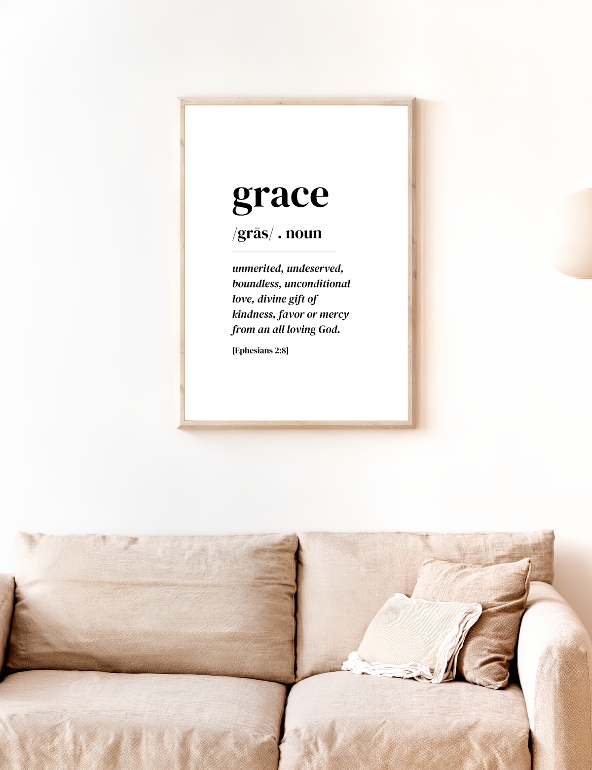 Grace Christian printable wall art Ephesians 2:8