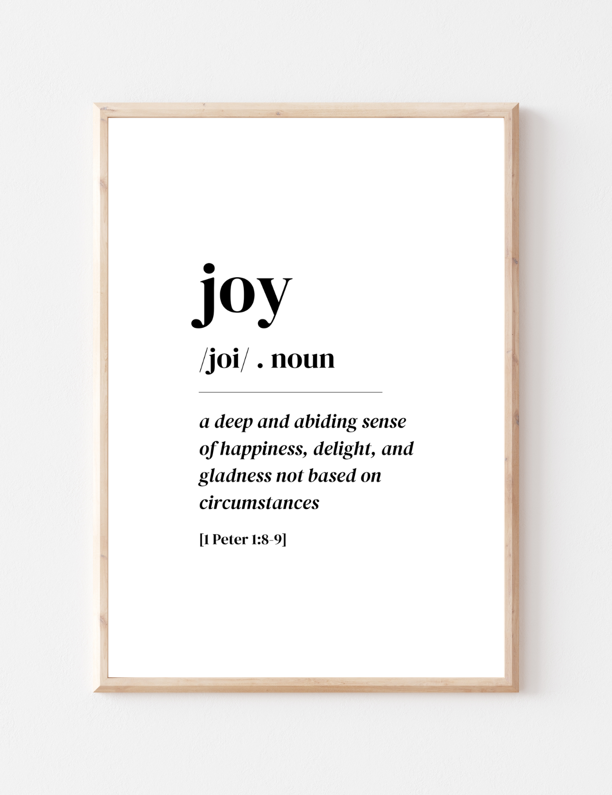 Joy Christian printable wall art 1 Peter 1:8–9