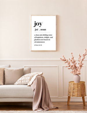 Joy Christian printable wall art 1 Peter 1:8–9