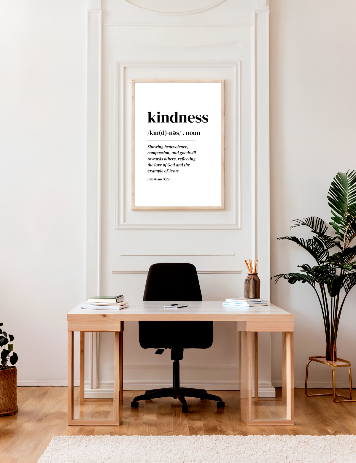 Kindness – Christian Printable Wall Art Galatians 5:22 Scripture Print