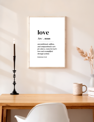 Love Christian printable wall art