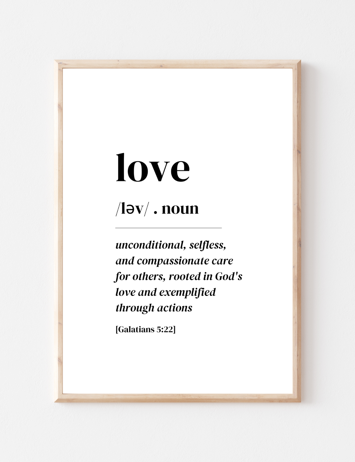 Love Christian printable wall art