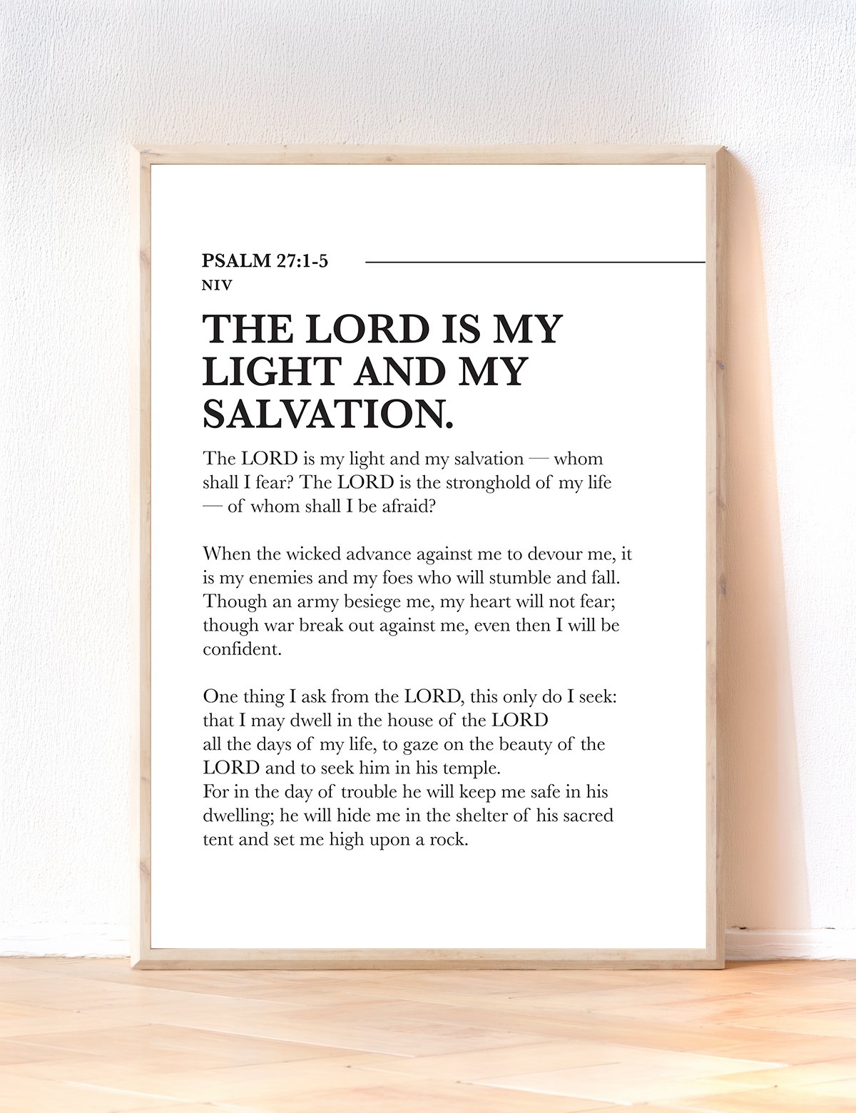 The Lord Is My Light And My Salvation Psalm 27