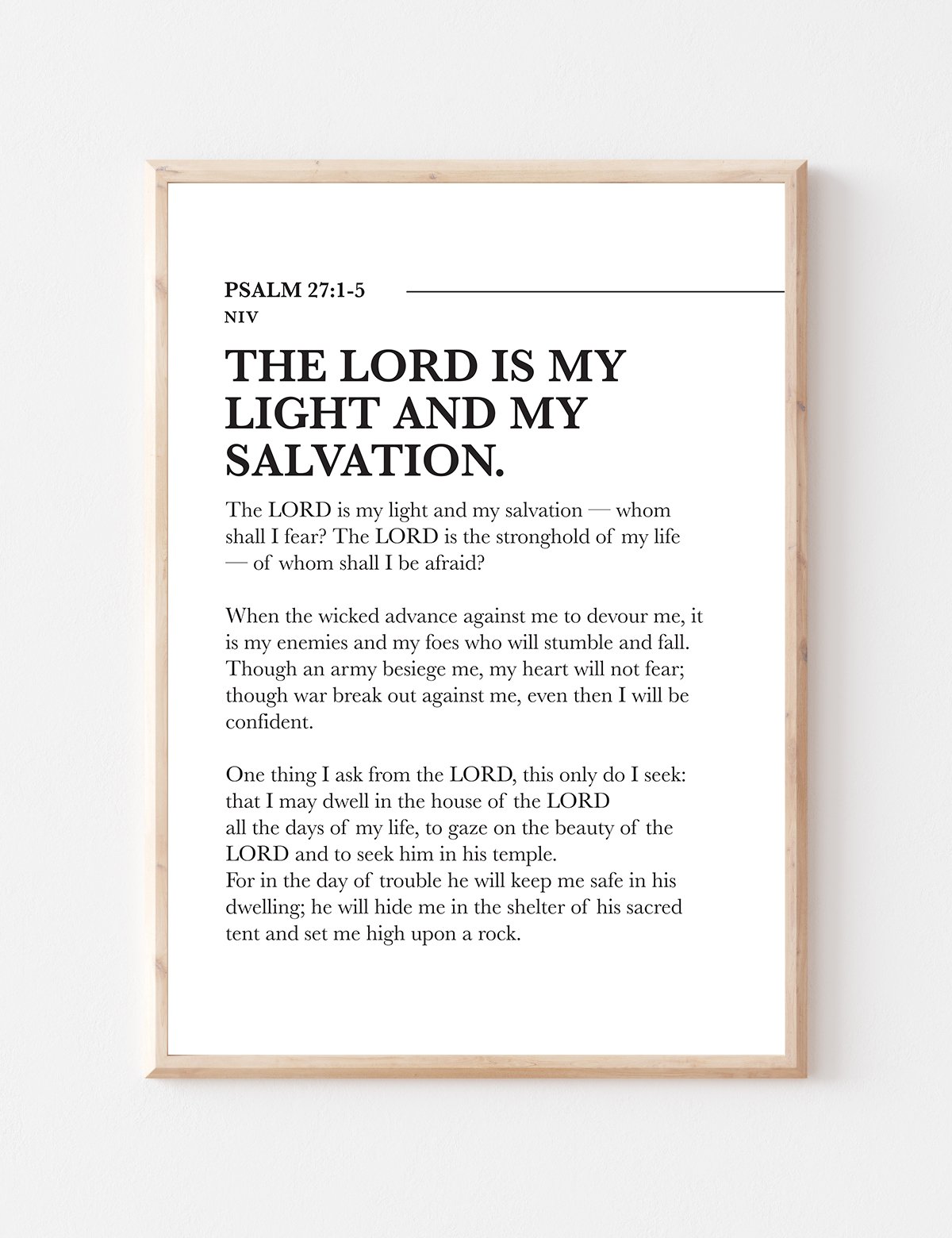 The Lord Is My Light And My Salvation Psalm 27