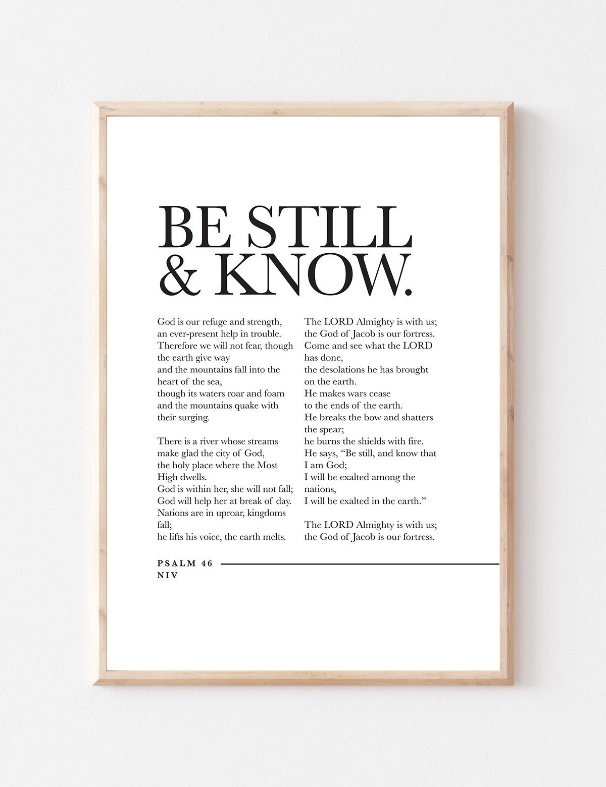 Be Still and Know Psalm 46